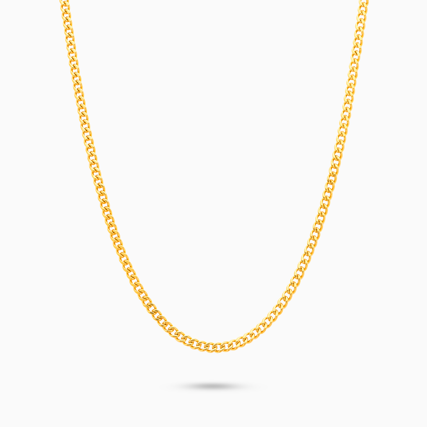 Cuban link chain 2 mm gold