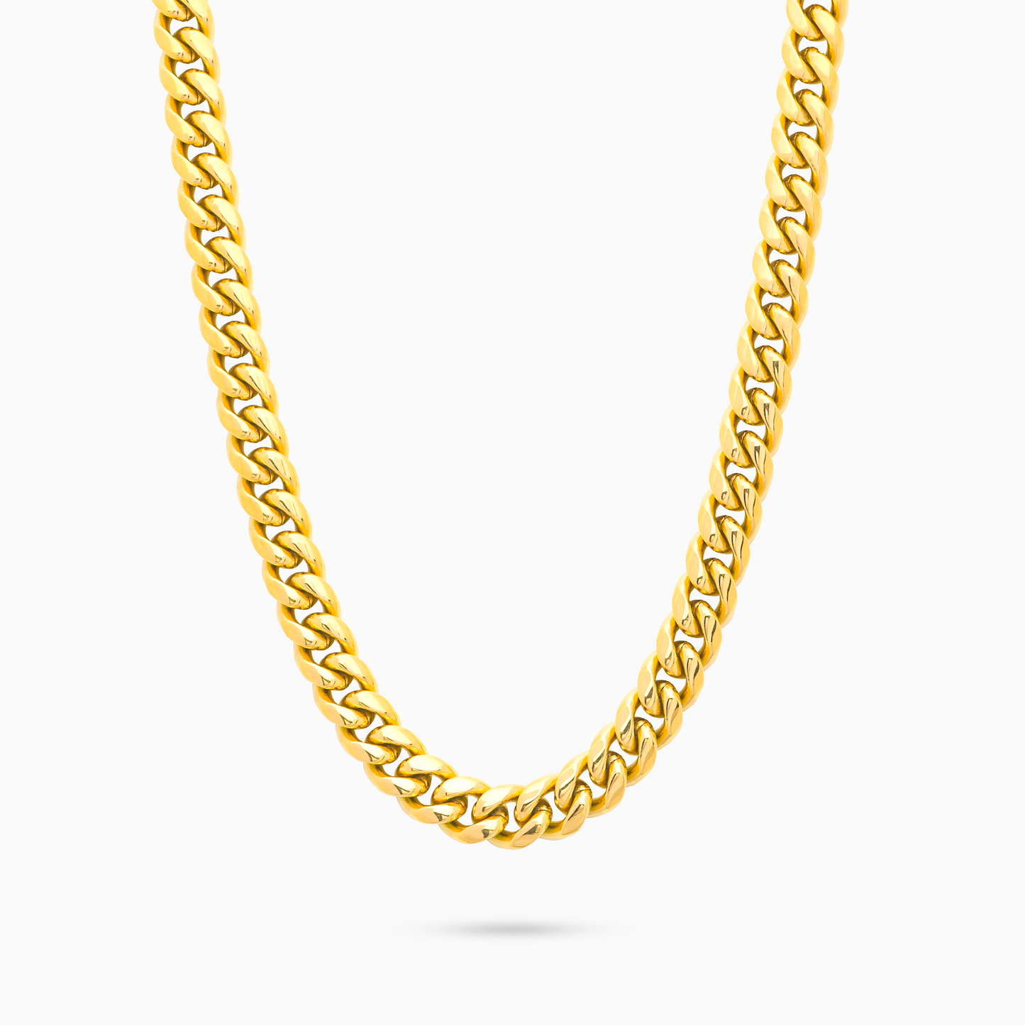 Chaîne Cuban link 8 mm dorée