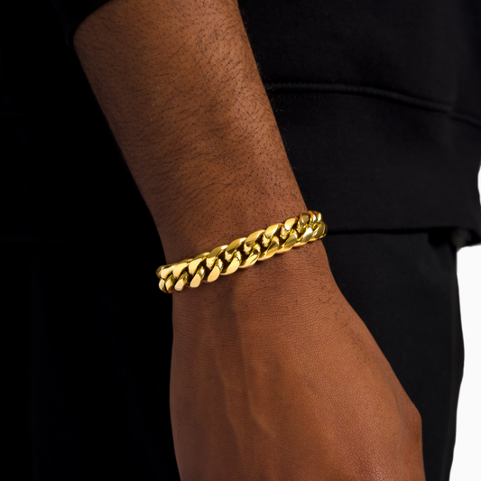 Bracelet Cuban link 12 mm doré