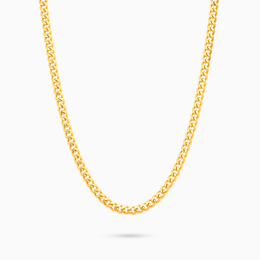 Cuban link chain 3 mm gold