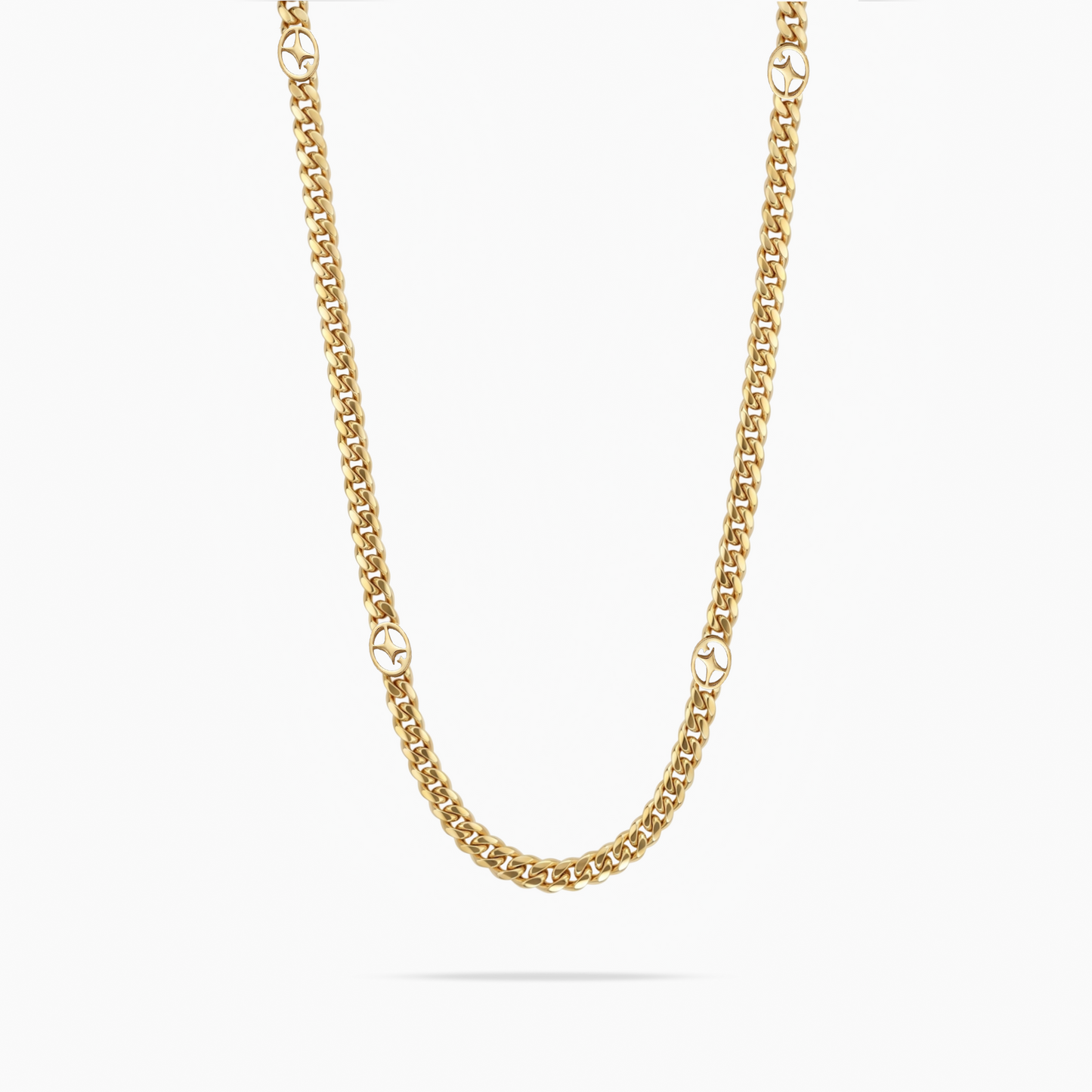Chaîne Cuban link 4 mm Signature Dorée