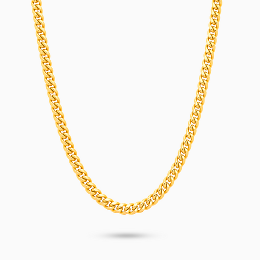 Cuban link chain 5mm Or