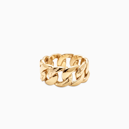 Icon Cuban link ring - Dorée