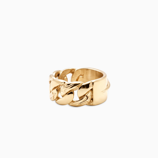 Icon Cuban link Plate ring - Dorée
