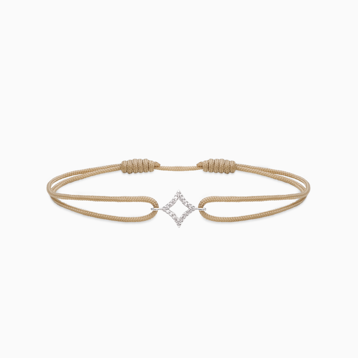 Hollow Star cord bracelet - Beige