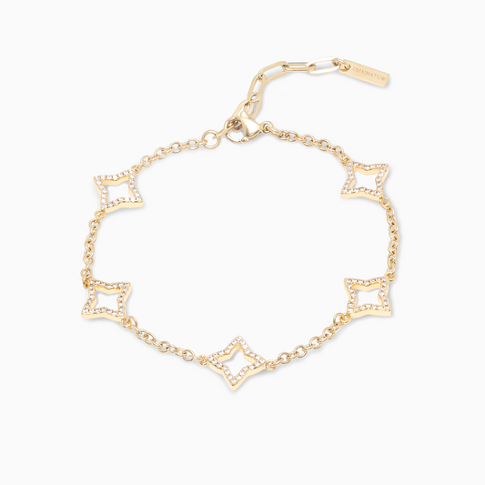 Hollow Flower Bracelet Gold