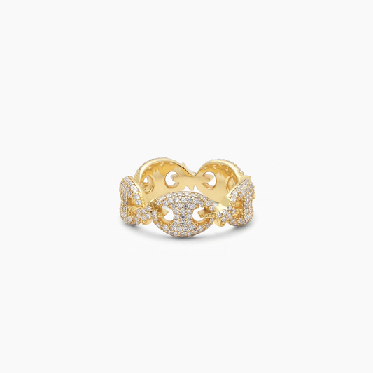 Iced Coffee Beans ring - Gold