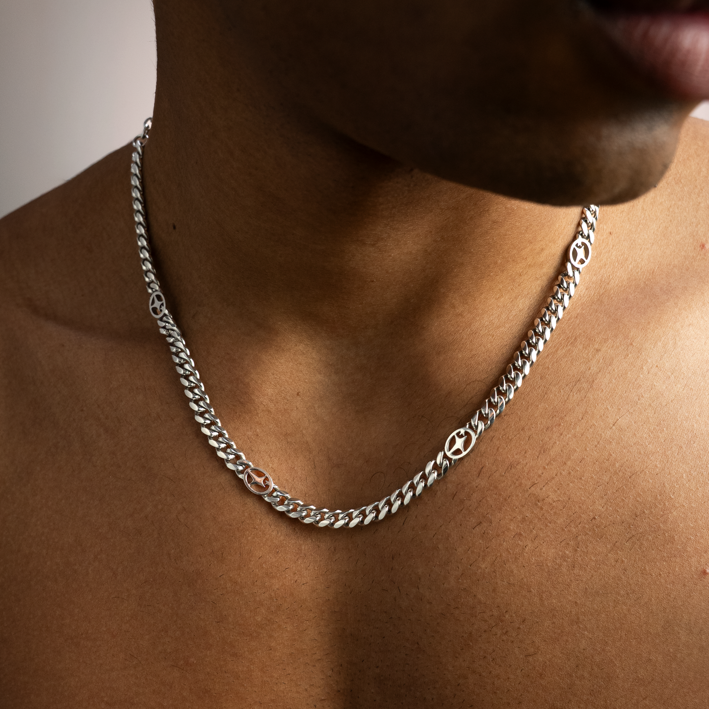 Cuban link chain 6 mm Signature Silver