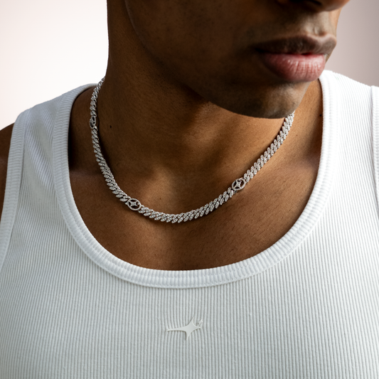 Signature Iced Cuban Link Chain 5mm Silver