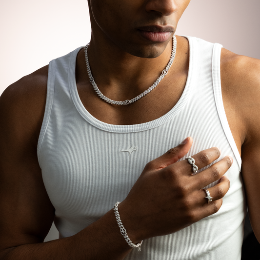 Signature Iced Cuban Link Chain 5mm Silver