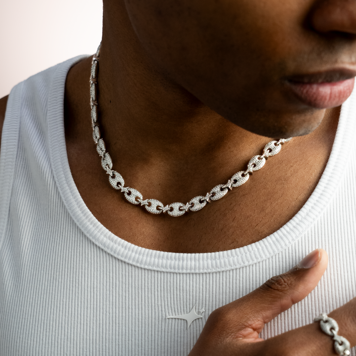 Iced Coffee Beans Chain - Silver