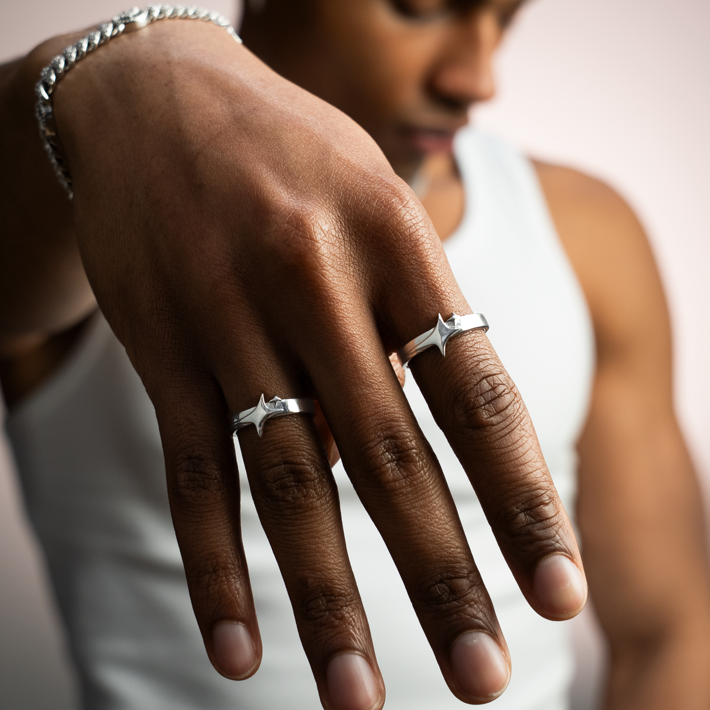 Signature ring argentée