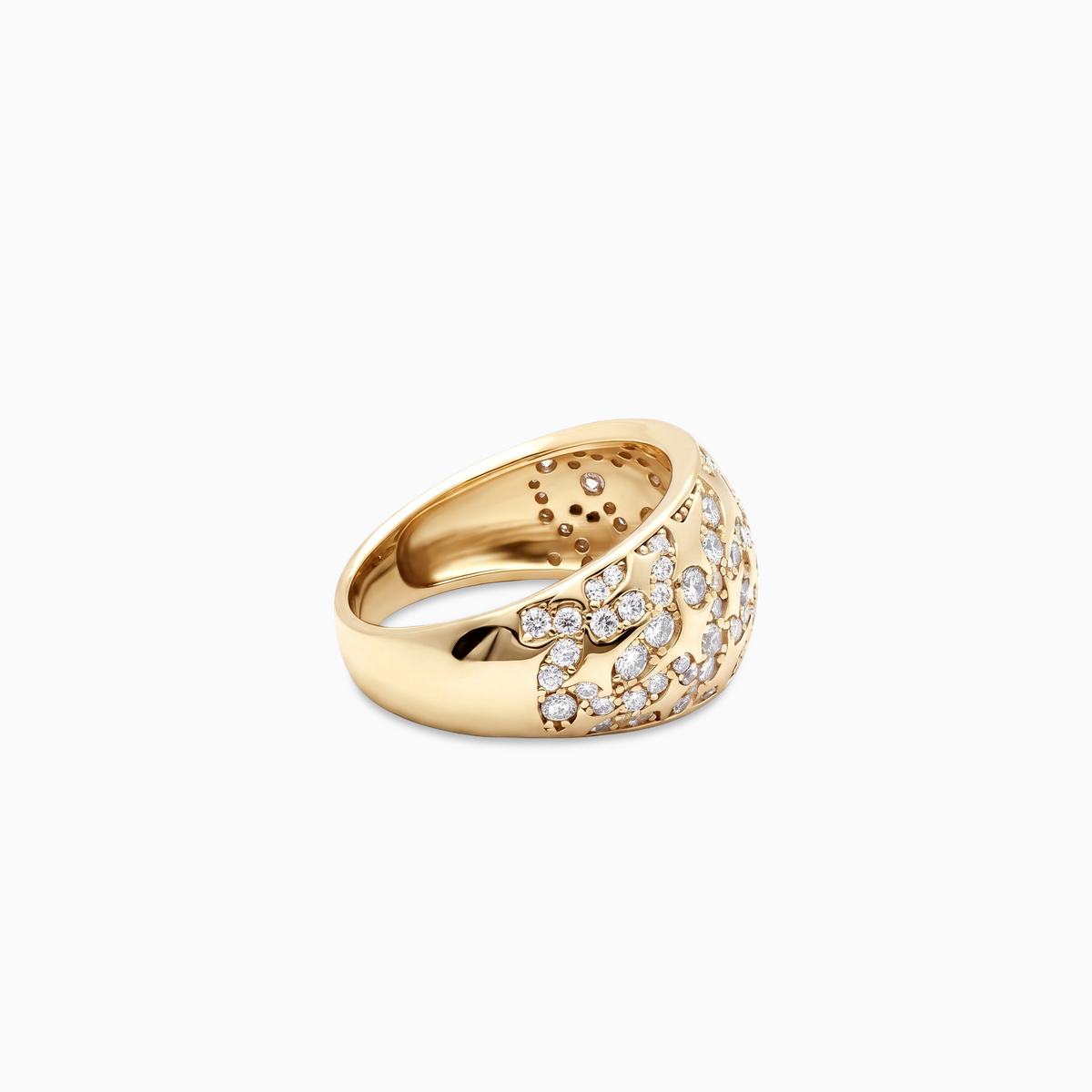 Iced Monogram signet ring - 925 Sterling Silver / 18K Gold Plating & VVS Moissanite