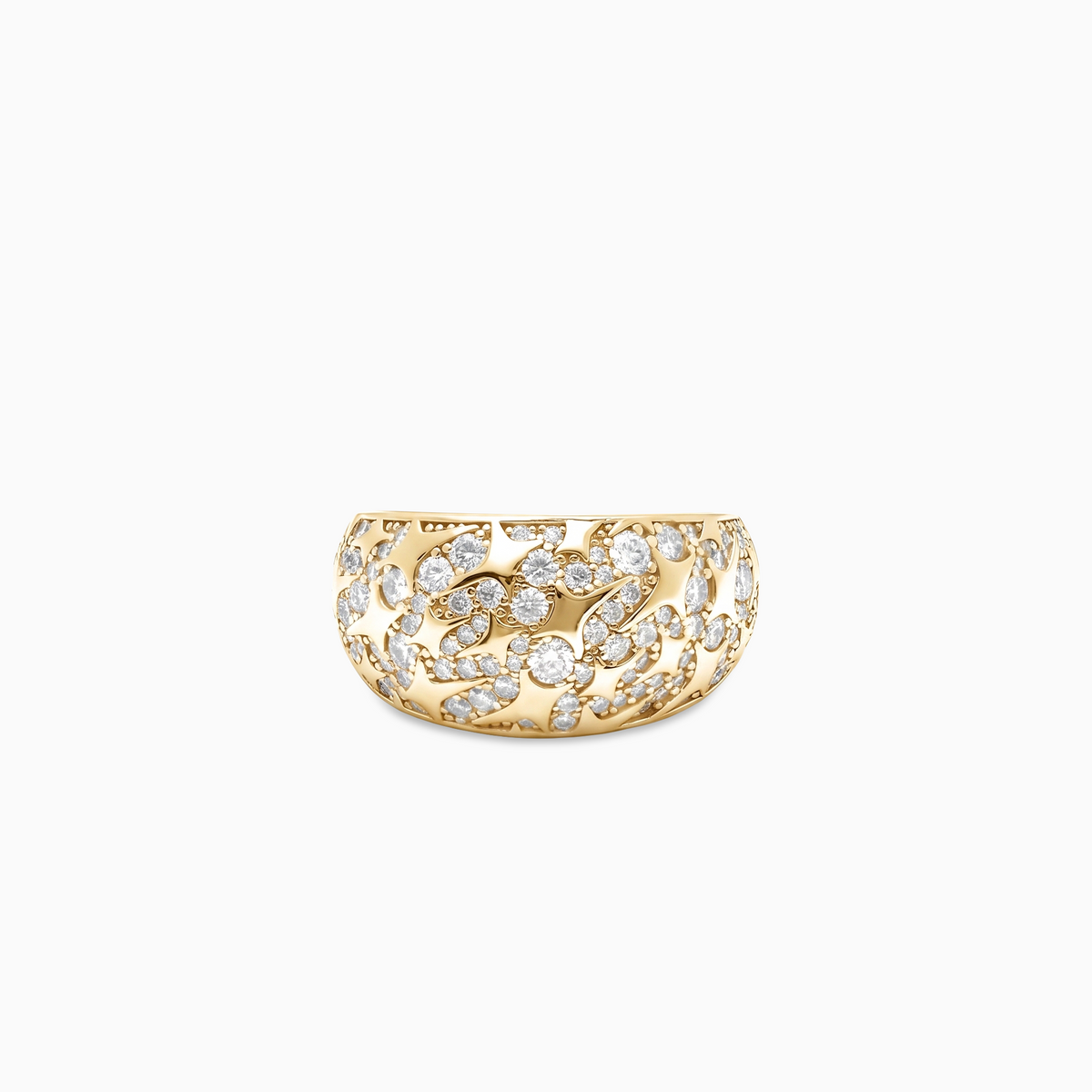 Iced Monogram signet ring - 925 Sterling Silver / 18K Gold Plating & VVS Moissanite