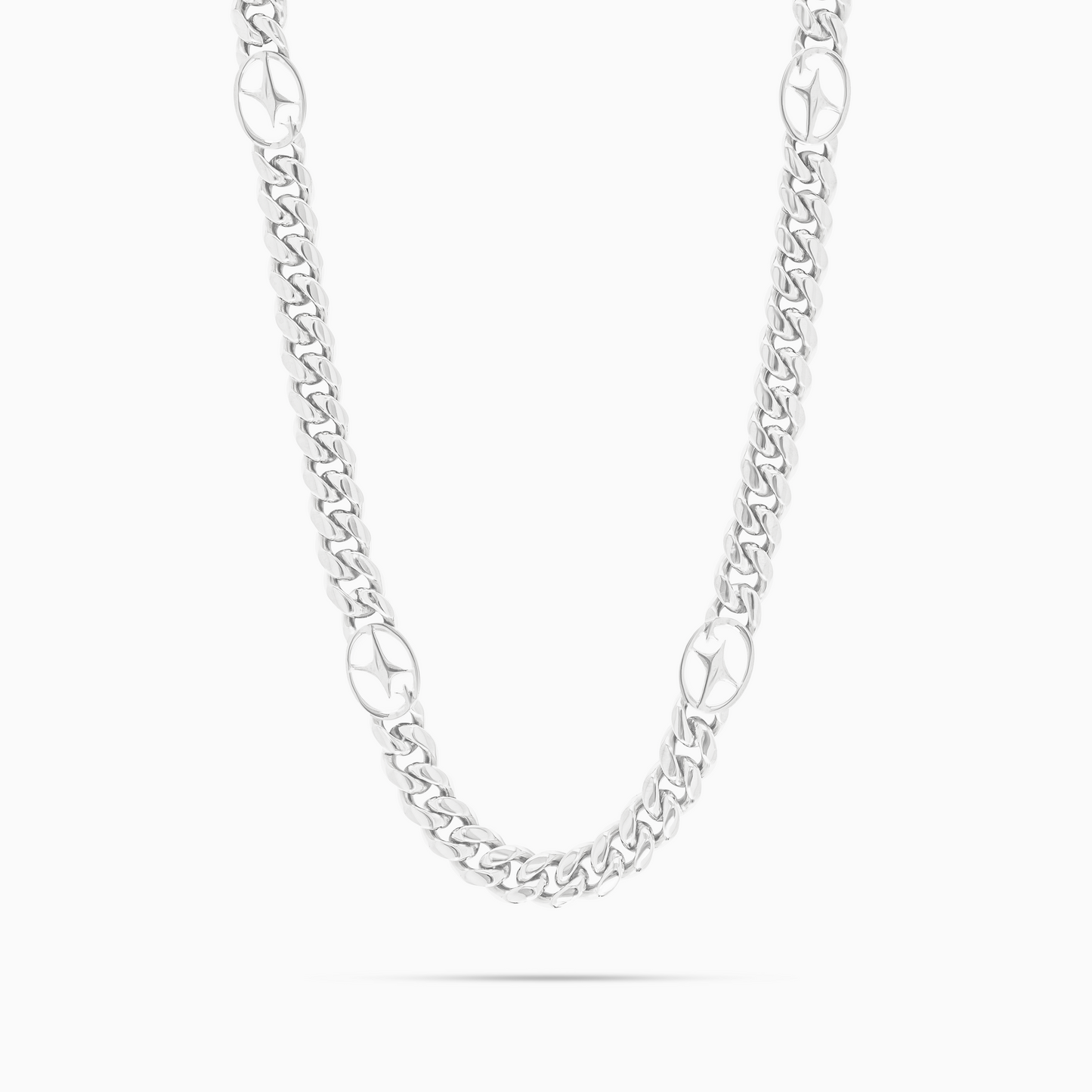 Chaîne Cuban link 8 mm Signature Argentée