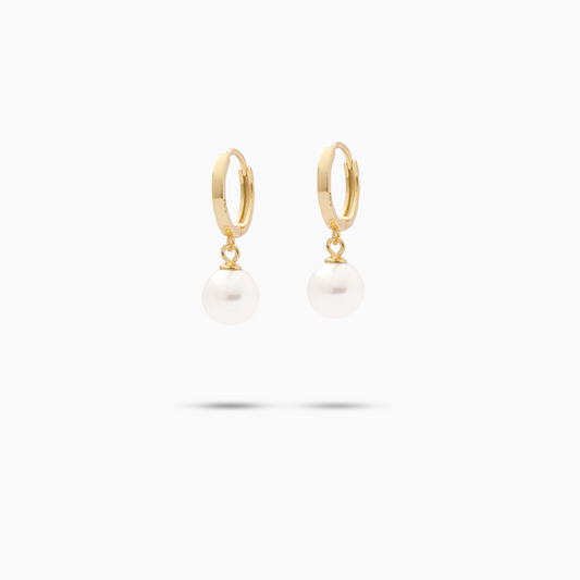 Pearl golden earrings