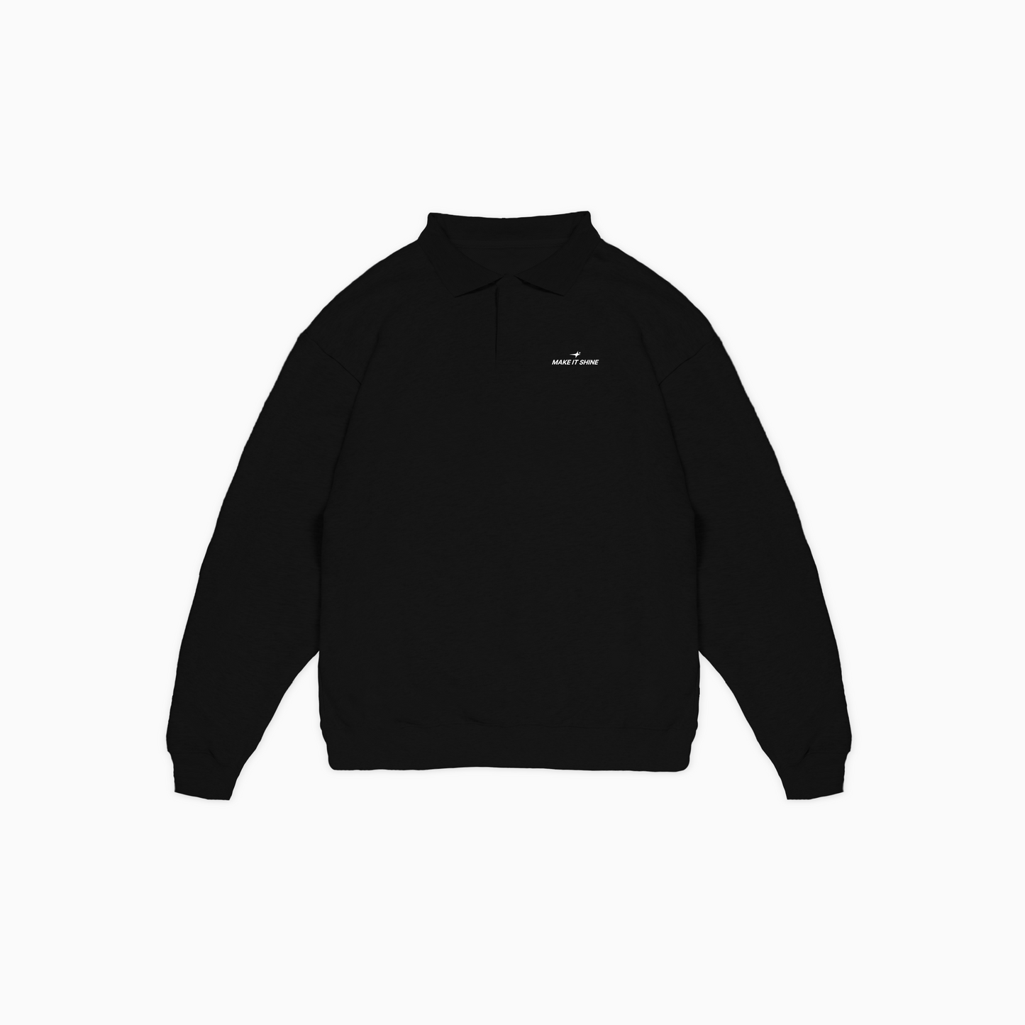 Signature Polo Sweater - Black