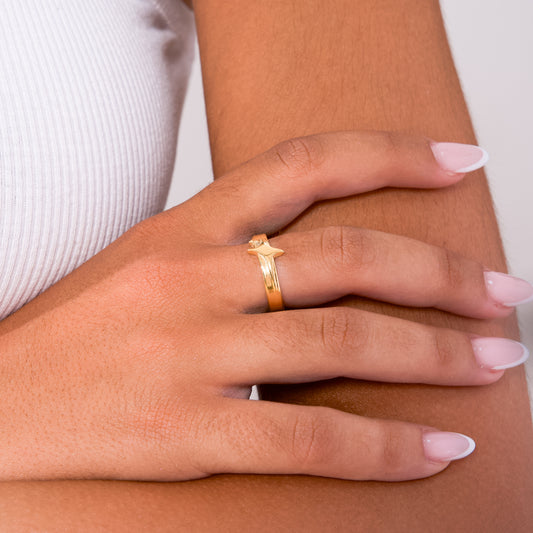 Gold signature ring