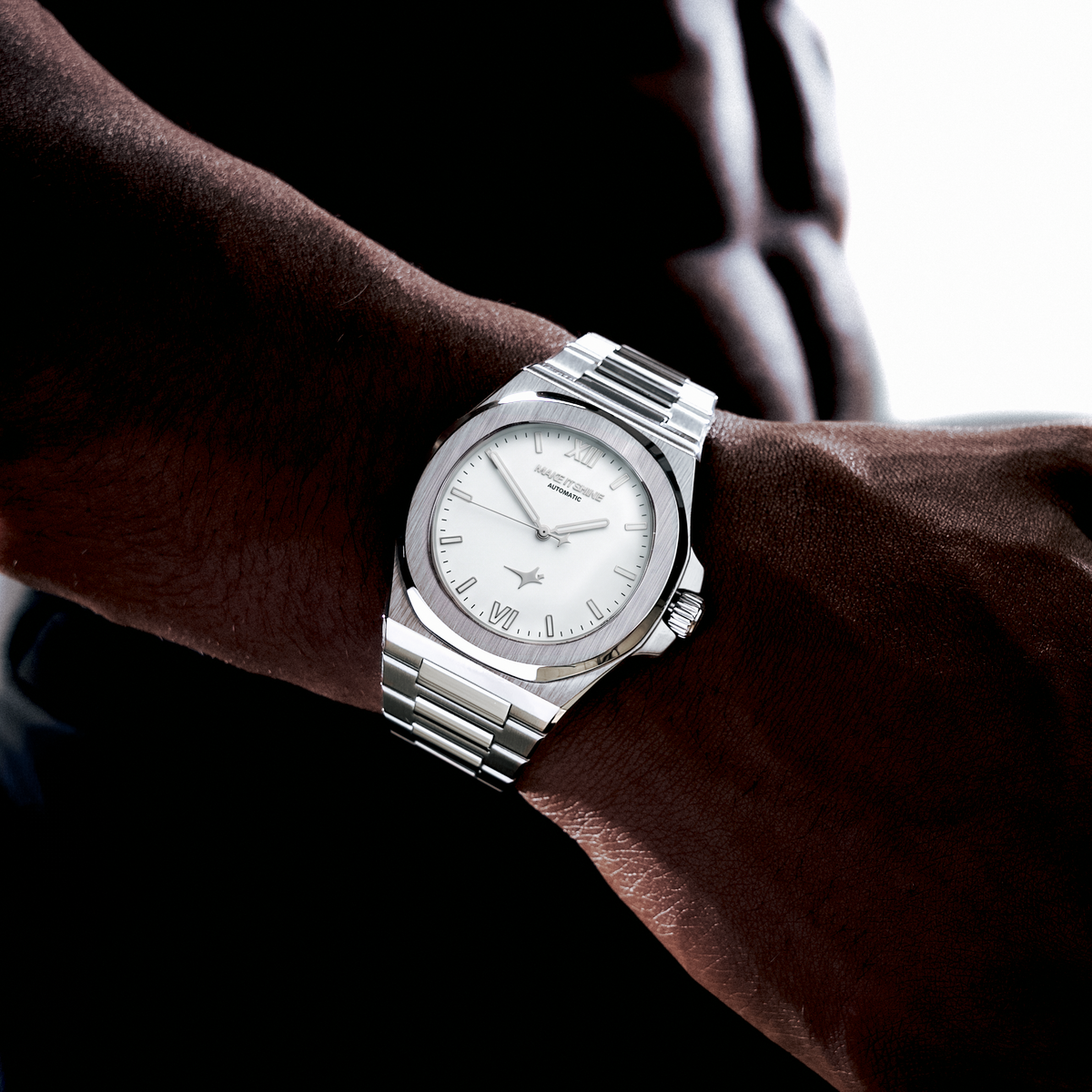 ASON1 - Cadran Blanc & Bracelet Acier inoxydable 316L