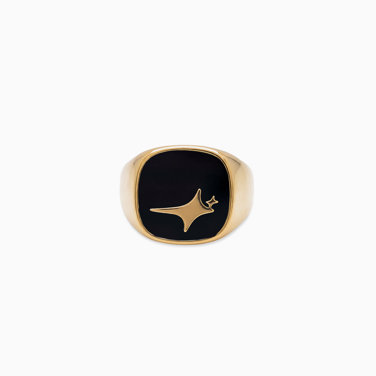 Raw Ring Dorée - Motif Noir