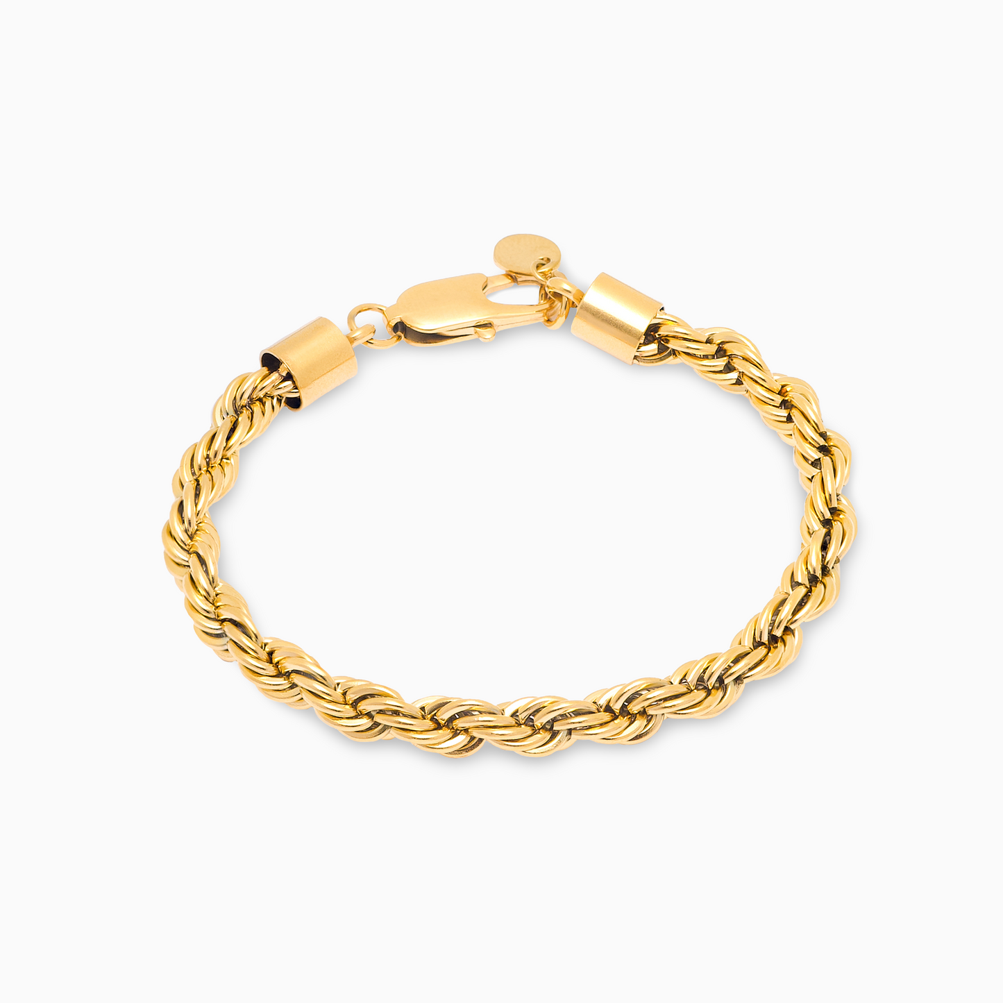 Rope bracelet 6 mm gold