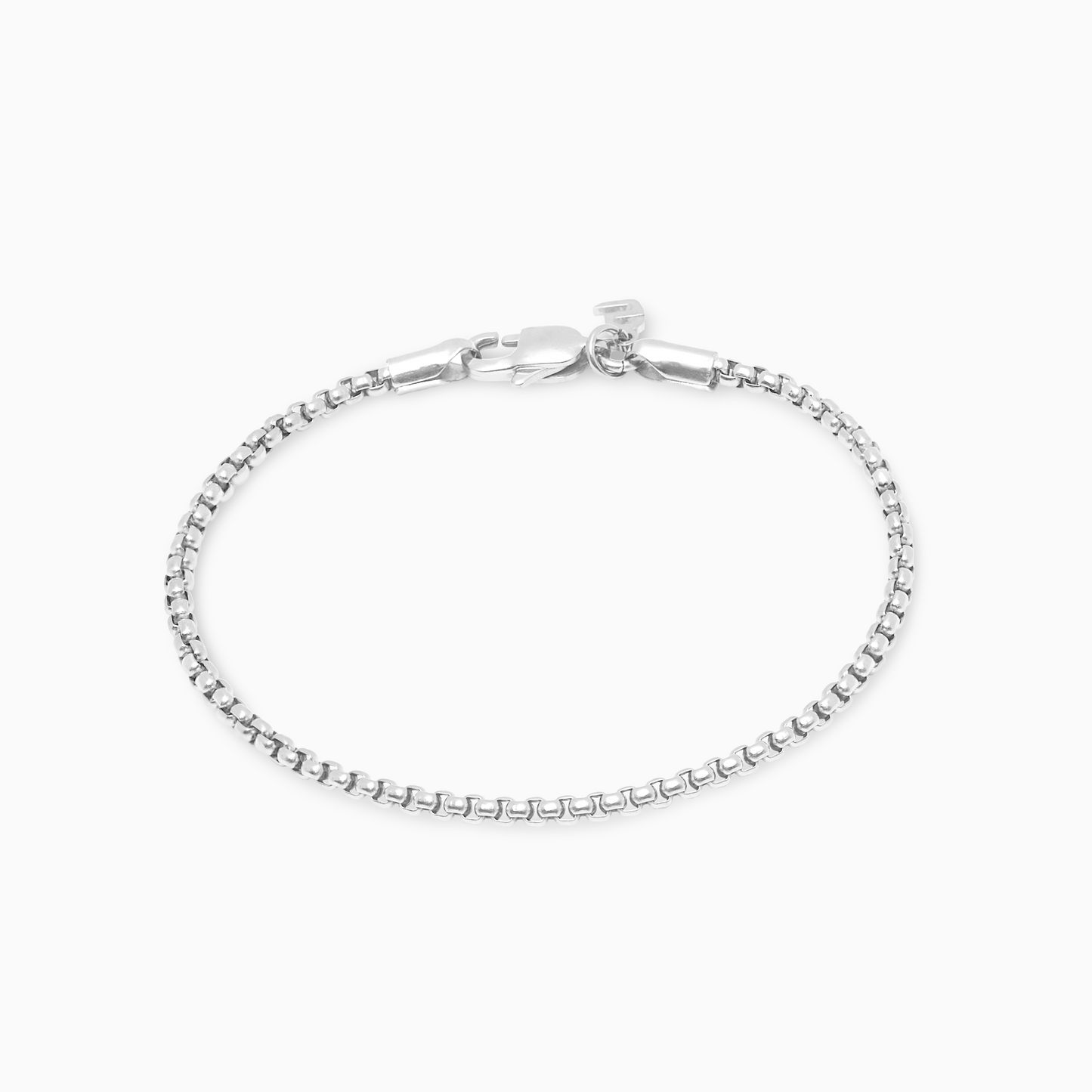 Round box bracelet 2.5 mm silver