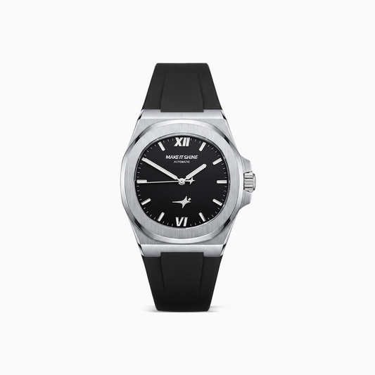 ASON1 - Black Dial & Rubber Strap