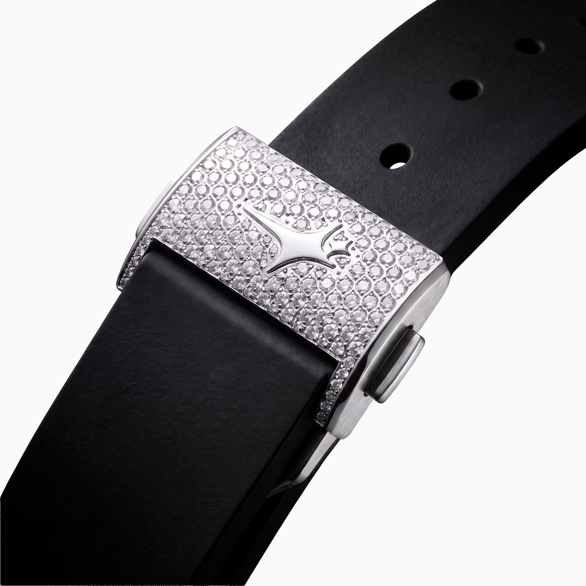 Rubber Strap - VVS Moissanite