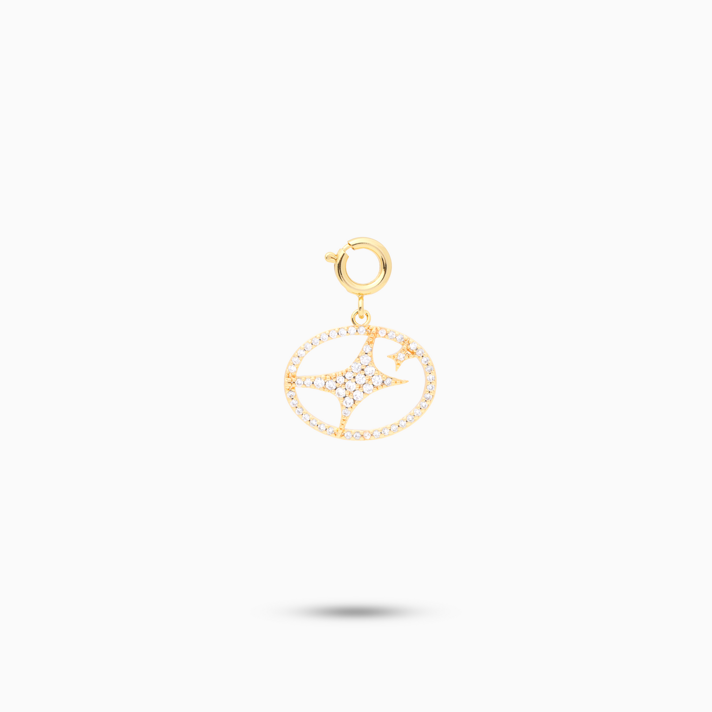 Sleakz Pendant - Iced round signature gold