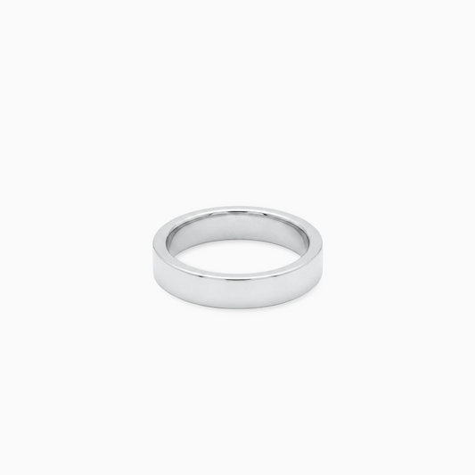 Slim classic silver band