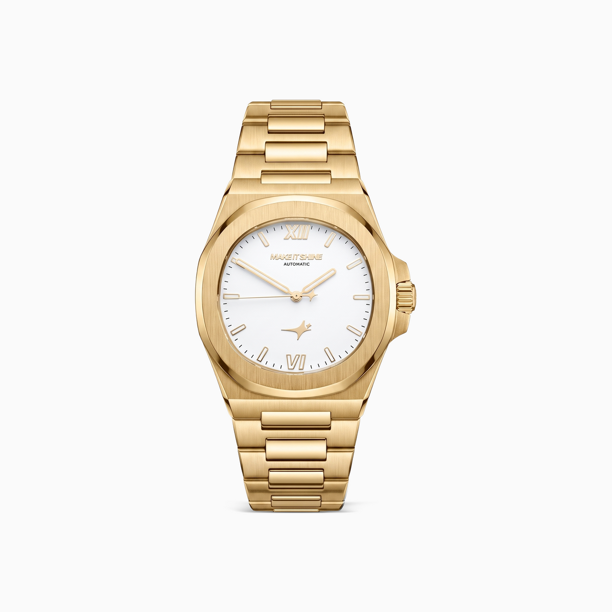 ASON1 Doré - Cadran Blanc & Bracelet Acier inoxydable 316L