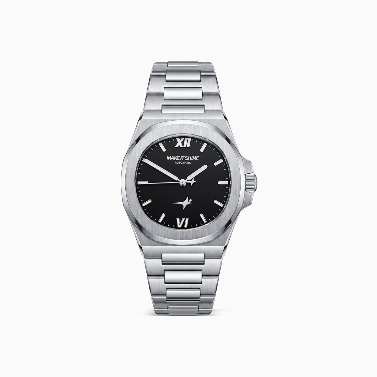 ASON1 - Cadran Noir & Bracelet Acier inoxydable 316L
