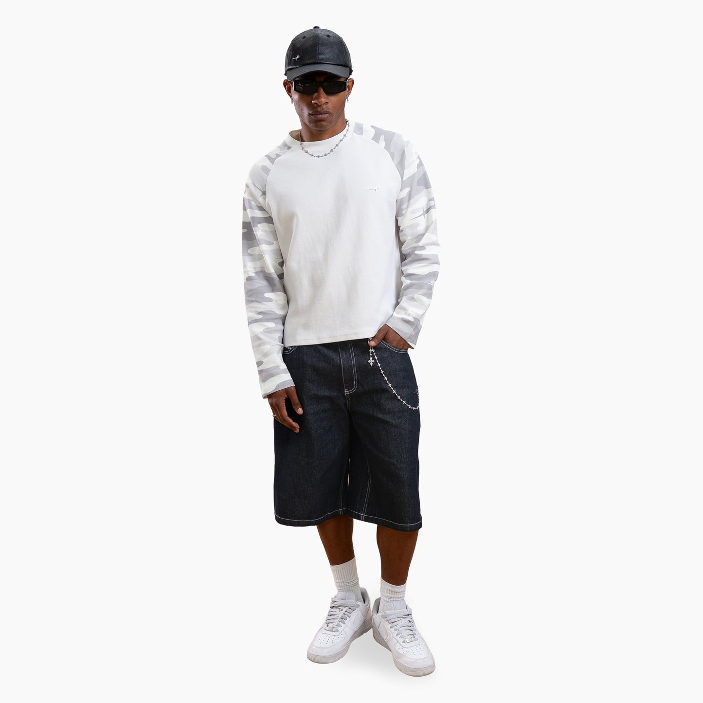 Camo waffle long sleeve - Gris