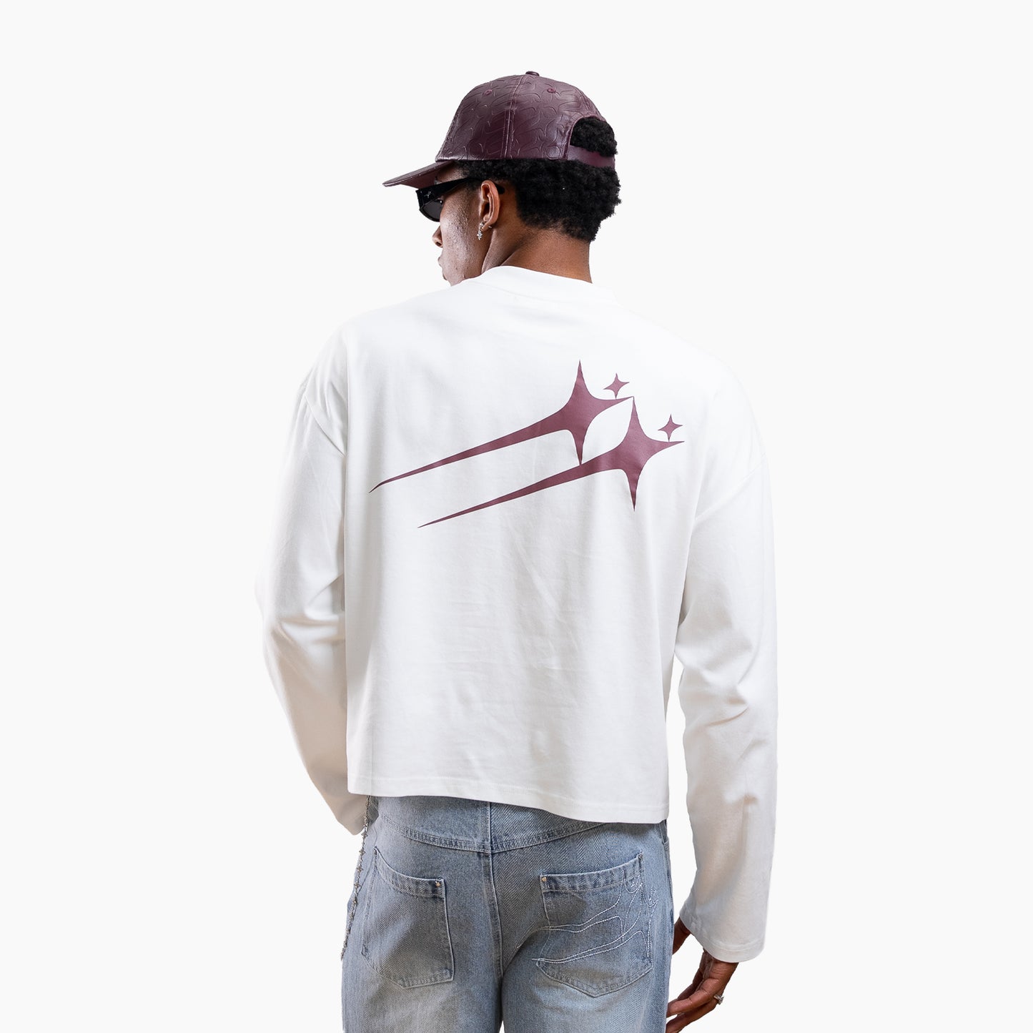 Long sleeve Twin Stars - White