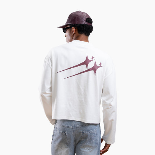 Long sleeve Twin Stars - White