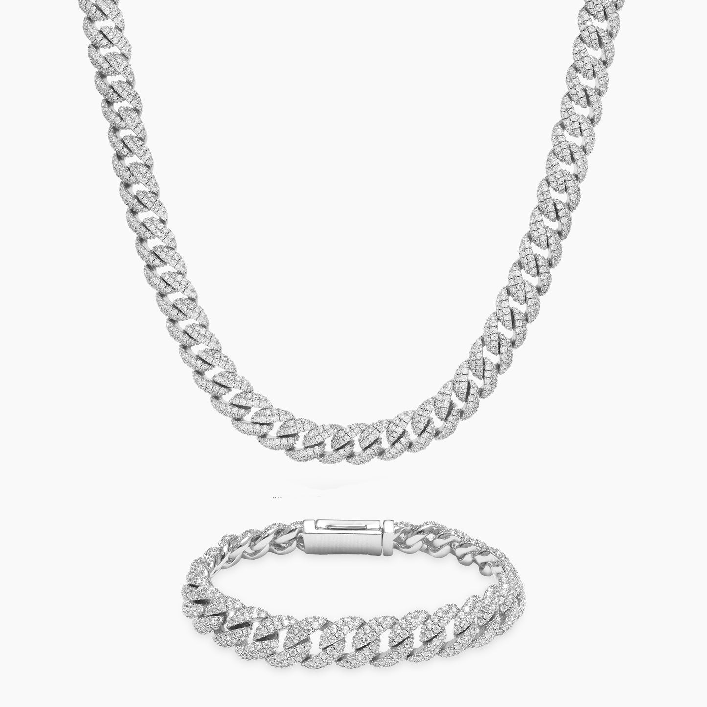 Iced cuban link 10mm set